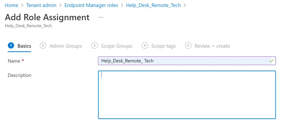 Remote Help Intune Assignment