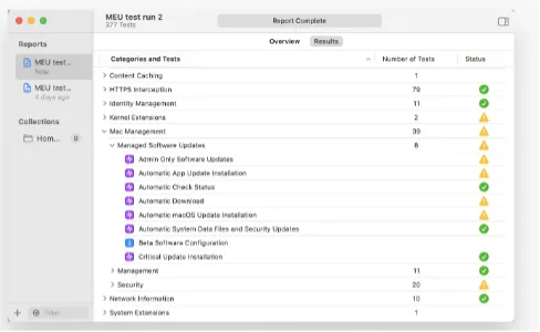 Mac Evaluation utility Screen