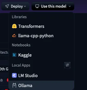 Configurer Ollama Dans Profil Huggingface