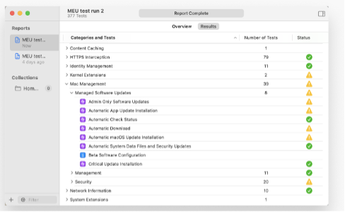 Mac Evaluation utility Screen