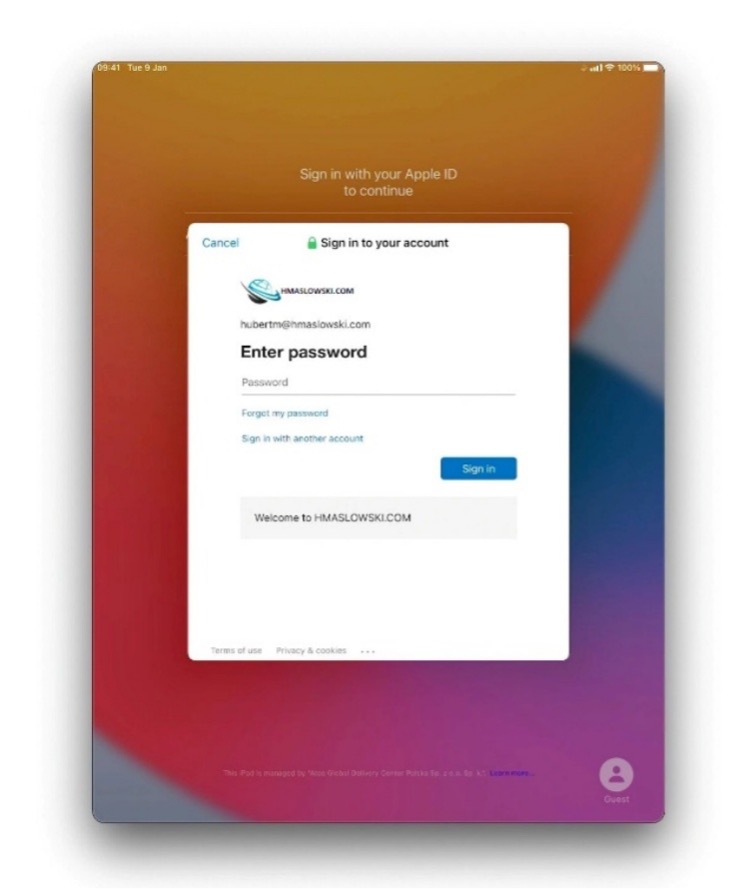 Ipad partagé Intune