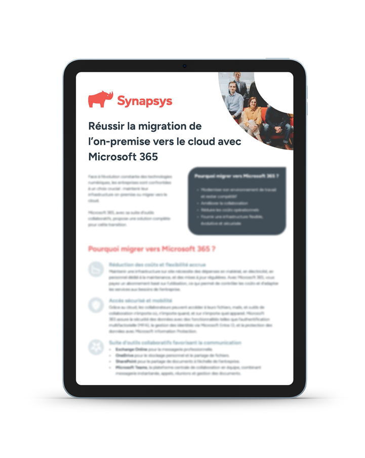 Migration on-premise vers cloud Microsoft 365